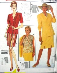 3765 BURDA  LINED HIP JACKET,BLOUSE, SKIRT PATTERN 10-20